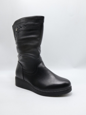 Kozaki damskie ocieplane na płaskim (37-42) 7263-1 BLACK