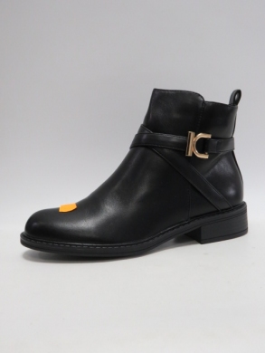 Botki damskie ocieplane na płaskim (36-41) 888-56 BLACK
