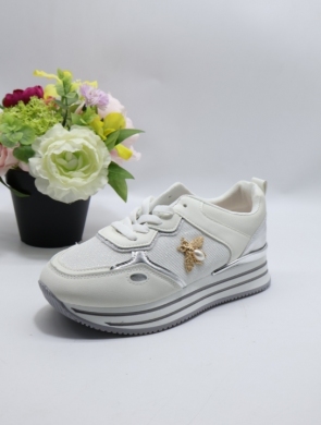 Buty sportowe damskie na płaskim (36-41) LL1903 WHITE