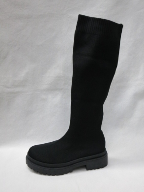 Kozaki damskie na płaskim (36-41) A-37 BLACK