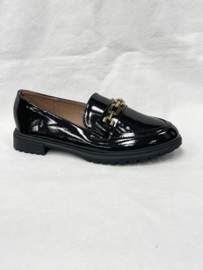 Mokasyny damskie na płaskim (36-41) W-225 BLACK
