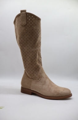 Kozaki damskie na płaskim (36-41) H259 KHAKI