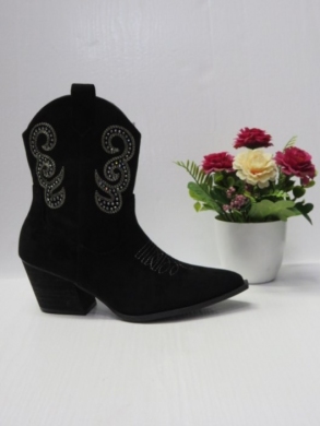 Botki damskie ocieplane na obcasie (36-41) 2623 BLACK