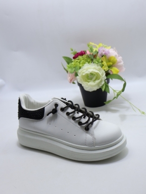 Buty sportowe damskie na płaskim (38-41) 113 WH/BL