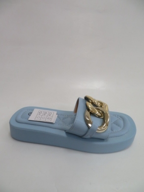 Klapki damskie na płaskim (36-41) 8919 LBLUE