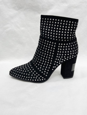 Botki damskie ocieplane na obcasie (36-41) J934 BLACK