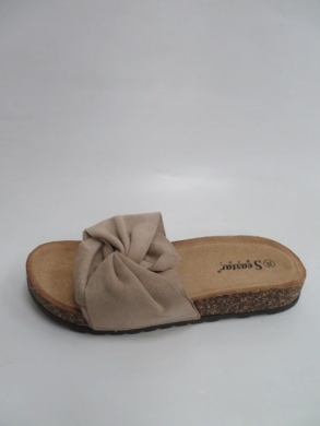 Klapki damskie na płaskim (36-41) CK218 KHAKI