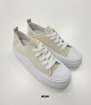 Trampki damskie na płaskim (36-41) HF245 BEIGE