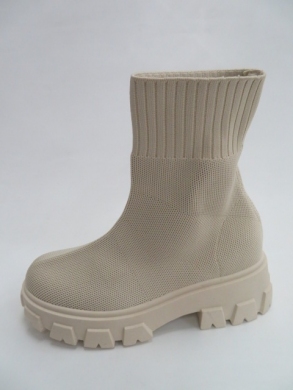 Botki damskie jesienne na płaskim (36-41) XA012 BEIGE