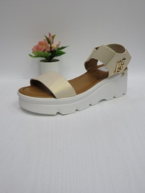 Sandały damskie na koturnie (36-41) 0-42 BEIGE
