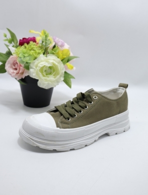 Trampki damskie na płaskim (36-41) 1792 GREEN