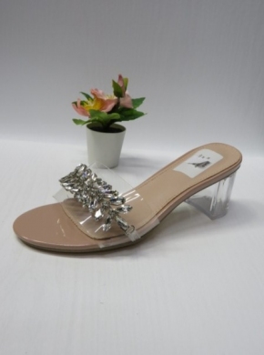 Klapki damskie na obcasie (36-41) YC193 BEIGE