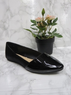 Baleriny damskie (36-41) H-1526-2 BLACK/BLACK