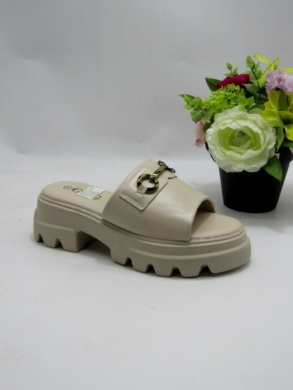 Klapki damskie na koturnie (36-41) XDS23113 BEIGE