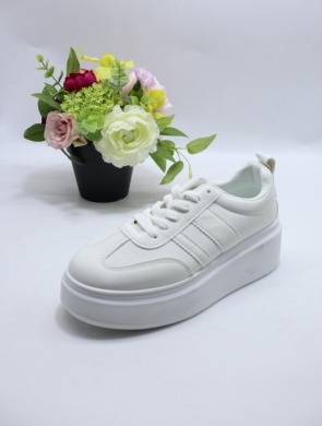 Buty sportowe damskie na płaskim (36-41) 9156 WHITE