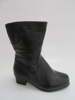 Kozaki damskie ocieplane na obcasie (36-41) 277-8 BLACK