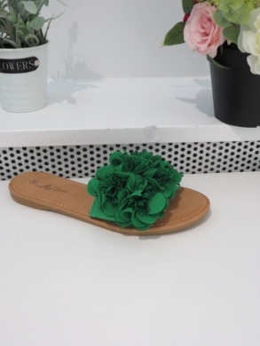 Klapki damskie na płaskim (36-41) MS9058 GREEN