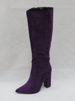 Kozaki damskie jesienne na obcasie (36-41) LA262 PURPLE