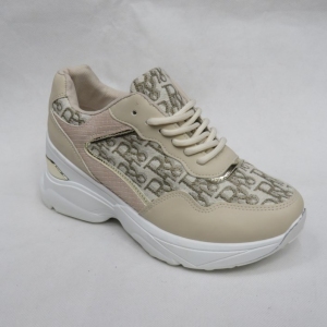 Buty sportowe damskie na płaskim (36-41) GD-72  BEIGE