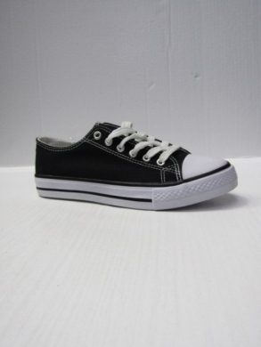 Trampki damskie na płaskim (36-41) W7-B16C BLACK