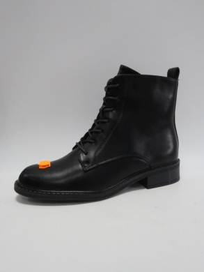 Botki damskie ocieplane na płaskim (36-41) 888-57 BLACK