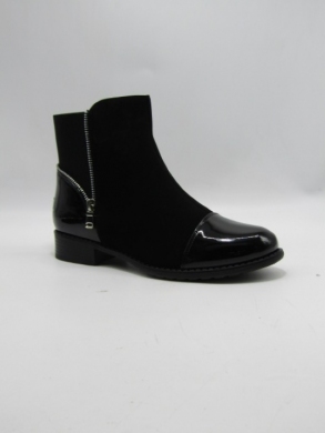 Botki damskie ocieplane na płaskim (36-41) H2176A BLACK