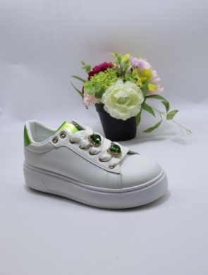 Buty sportowe damskie na płaskim (36-41) EV392 WH/GREEN