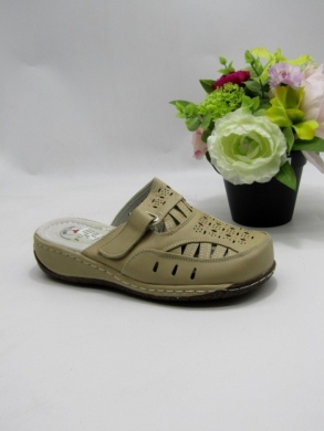 Klapki damskie na płaskim (39-42) 1018A BEIGE