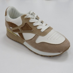 Buty sportowe damskie na płaskim (36-41) R-81 BEIGE