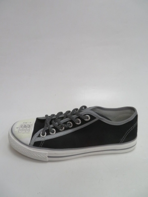 Trampki damskie na płaskim (36-41) WQG-810 BLACK