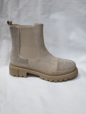 Botki damskie na płaskim (36-41) J176 KHAKI