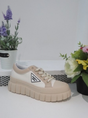 Buty sportowe damskie na płaskim (36-41) B70 WHITE