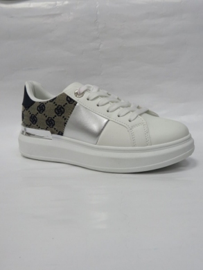 Buty sportowe damskie na płaskim (36-41) AB990 WHITE/BLUE