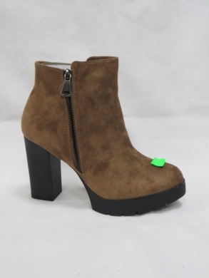 Botki damskie ocieplane na obcasie (36-41) A203-9 KHAKI
