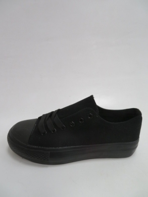Trampki damskie na płaskim (36-41) XL33 ALLBLACK