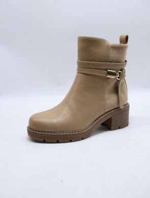 Botki damskie ocieplane na obcasie (36-41) LH181 KHAKI