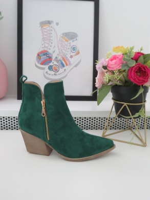 Botki damskie na obcasie (36-41) RQ458 GREEN