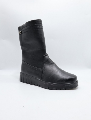 Kozaki damskie ocieplane na płaskim (36-41) 5907 BLACK