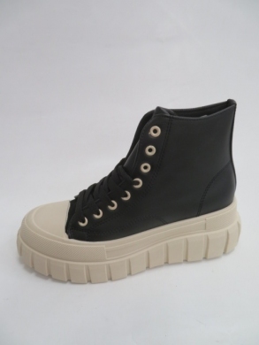 Trampki damskie na płaskim (36-41) 8851 BLACK