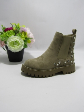 Botki damskie na płaskim (36-41) 9678A-1 KHAKI