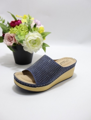 Klapki damskie na koturnie (36-40) 4012 NAVY