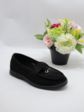 Mokasyny damskie na płaskim (36-41) 77-520 BLACK