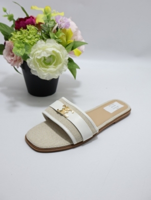 Klapki damskie na płaskim (36-41) 9870 WHITE