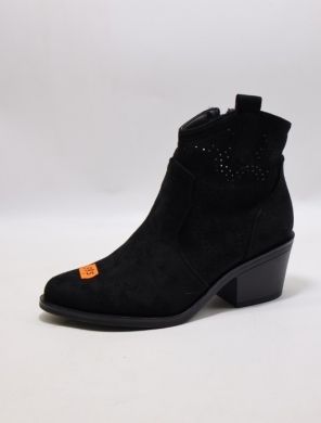Botki damskie na obcasie (36-41) H253-1 BLACK