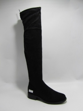 Kozaki damskie na płaskim (36-41) E4833 BLACK
