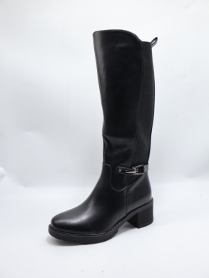 Kozaki damskie ocieplane na obcasie (36-41) FR697 BLACK