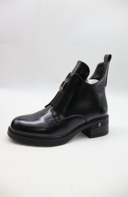 Botki damskie na płaskim (36-41) 68125 BLACK