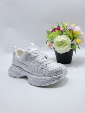 Buty sportowe damskie na płaskim (36-41) 8545-08 SILVER