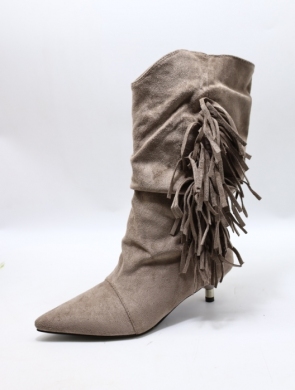 Kozaki damskie na szpilce (36-41) 68360 TAUPE