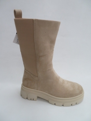 Kozaki damskie jesienne na płaskim (36-41) T260 BEIGE